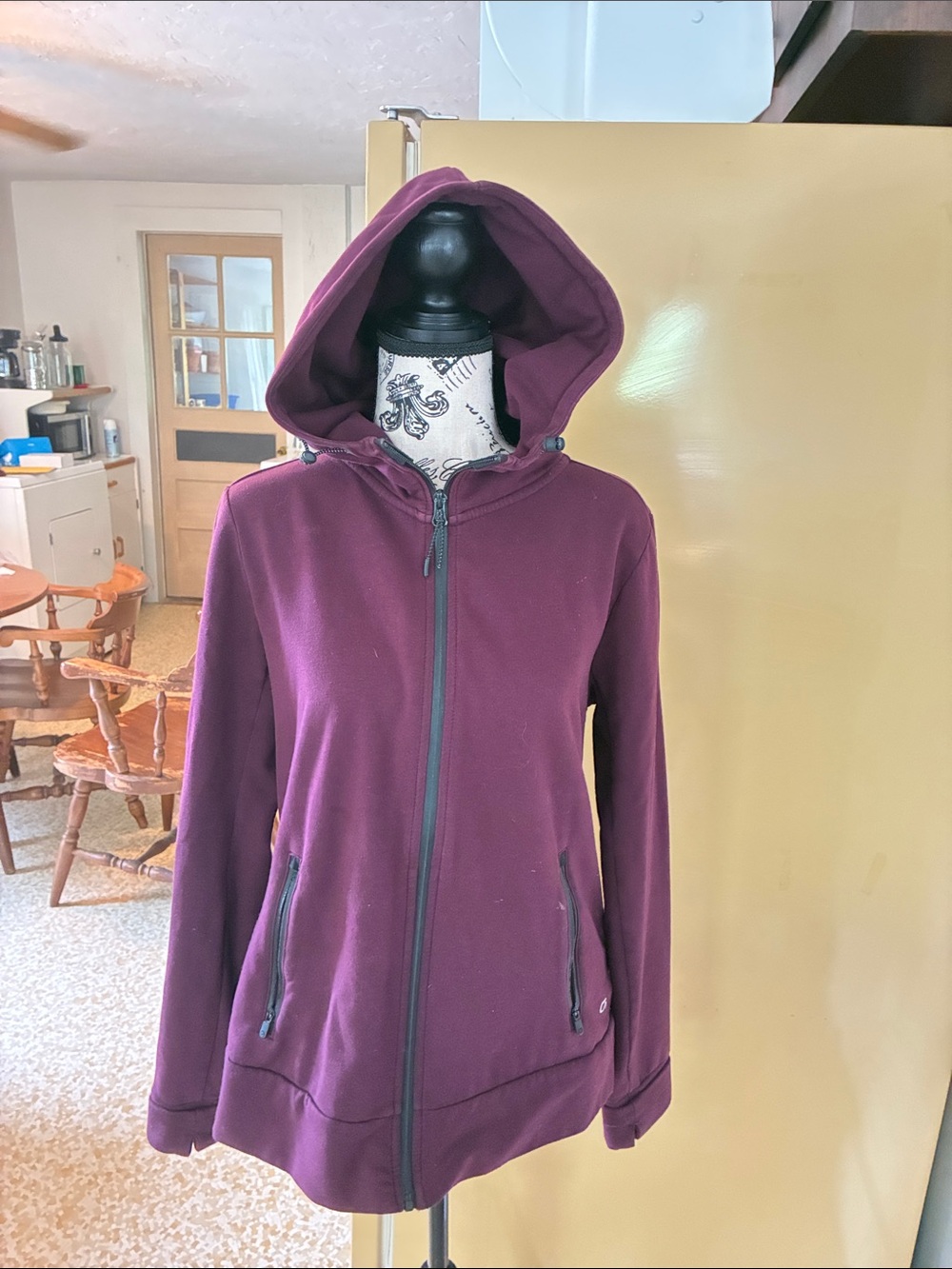 GAP Plum Full-Zip Hooded Sweatshirt